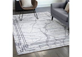 Fashion Relax Marmer - Laagpolig Vloerkleed -  Modern - Luxe - Lichtgrijs