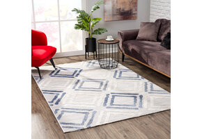 Evra Burano - Modern Vloerkleed - Laagpolig Tapijt - Grijs Blauw