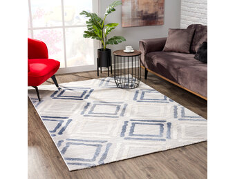 Evra Burano - Modern Vloerkleed - Laagpolig Tapijt - Grijs Blauw