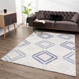 Evra Burano - Modern Vloerkleed - Laagpolig Tapijt - Grijs Blauw