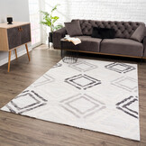 Evra Burano - Modern Vloerkleed - Laagpolig Tapijt - Grijs Creme