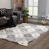 Evra Basic Home - Modern Vloerkleed - Laagpolig Tapijt - Grijs Creme