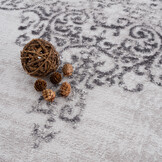 Evra Vintage Vloerkleed - Klassiek Design - Laagpolig Tapijt - Grijs