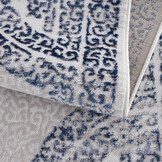 Evra Vintage Vloerkleed - Klassiek Design - Laagpolig Tapijt - Grijs Blauw