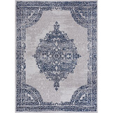 Evra Vintage Vloerkleed - Klassiek Design - Laagpolig Tapijt - Grijs Blauw