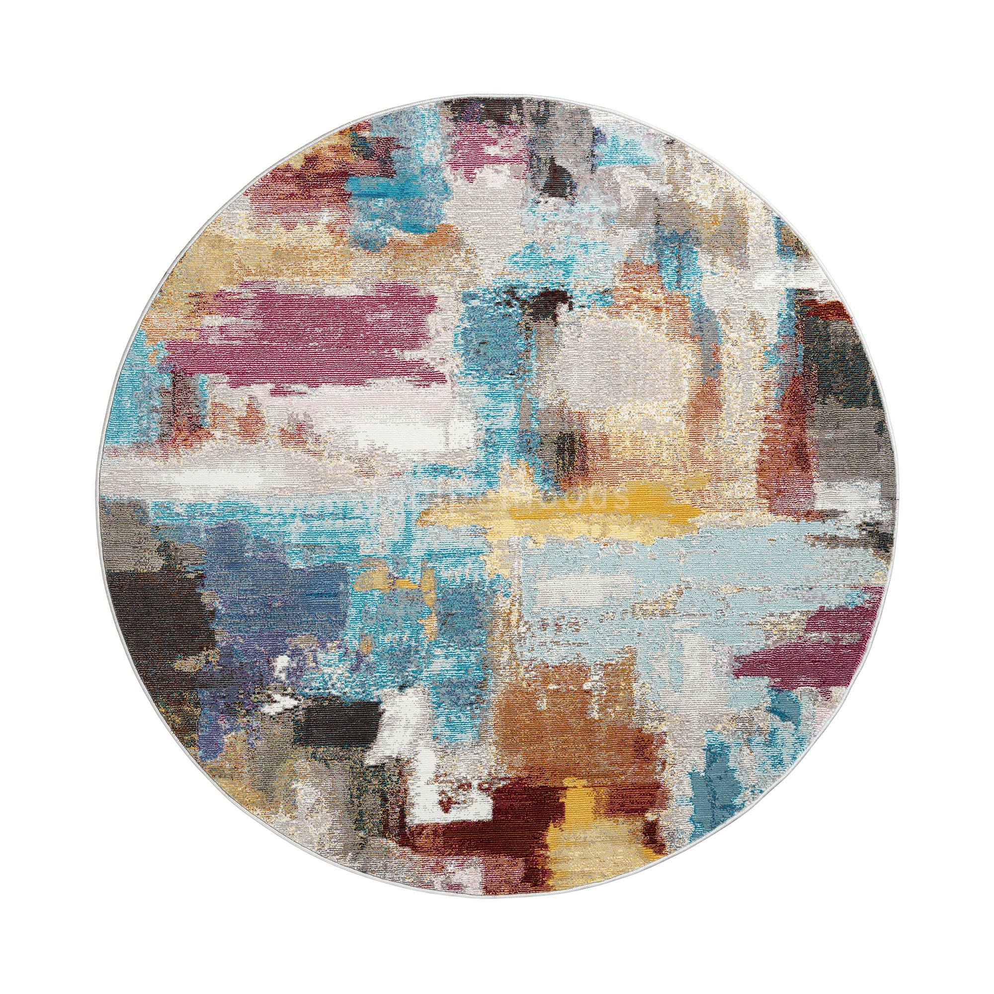 Picasso Artisan Vintage Rond Vloerkleed Multi Laagpolig