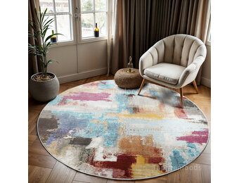 Tapijtenloods Picasso Artisan Vintage Rond Vloerkleed Multi Laagpolig