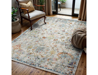 Tapijtenloods Picasso Sarough Vintage Vloerkleed Creme / Beige Laagpolig