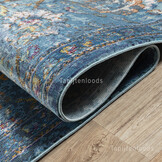 Picasso Sarough Vintage Vloerkleed Blauw Laagpolig