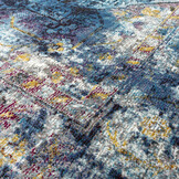 Picasso Heriz Vintage Vloerkleed Multi / Blauw Laagpolig