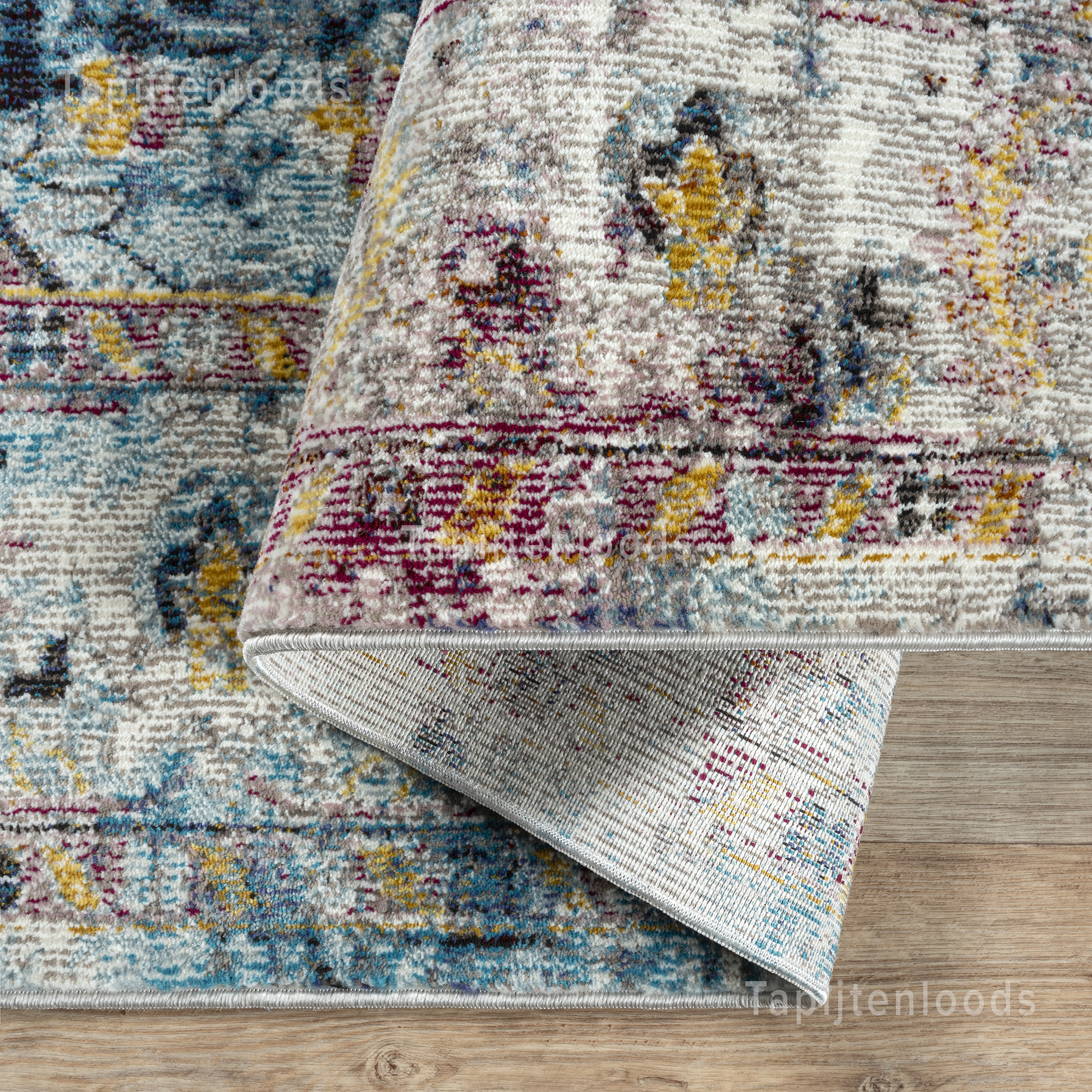 Picasso Heriz Vintage Vloerkleed Multi / Blauw Laagpolig