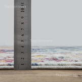 Picasso Heriz Vintage Rond Vloerkleed Multi / Blauw Laagpolig