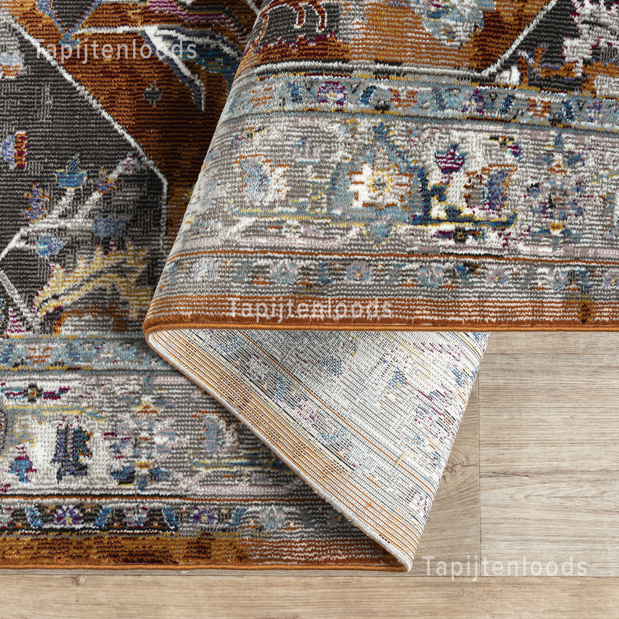 Picasso Castana Vintage Vloerkleed Terra / Multi Laagpolig