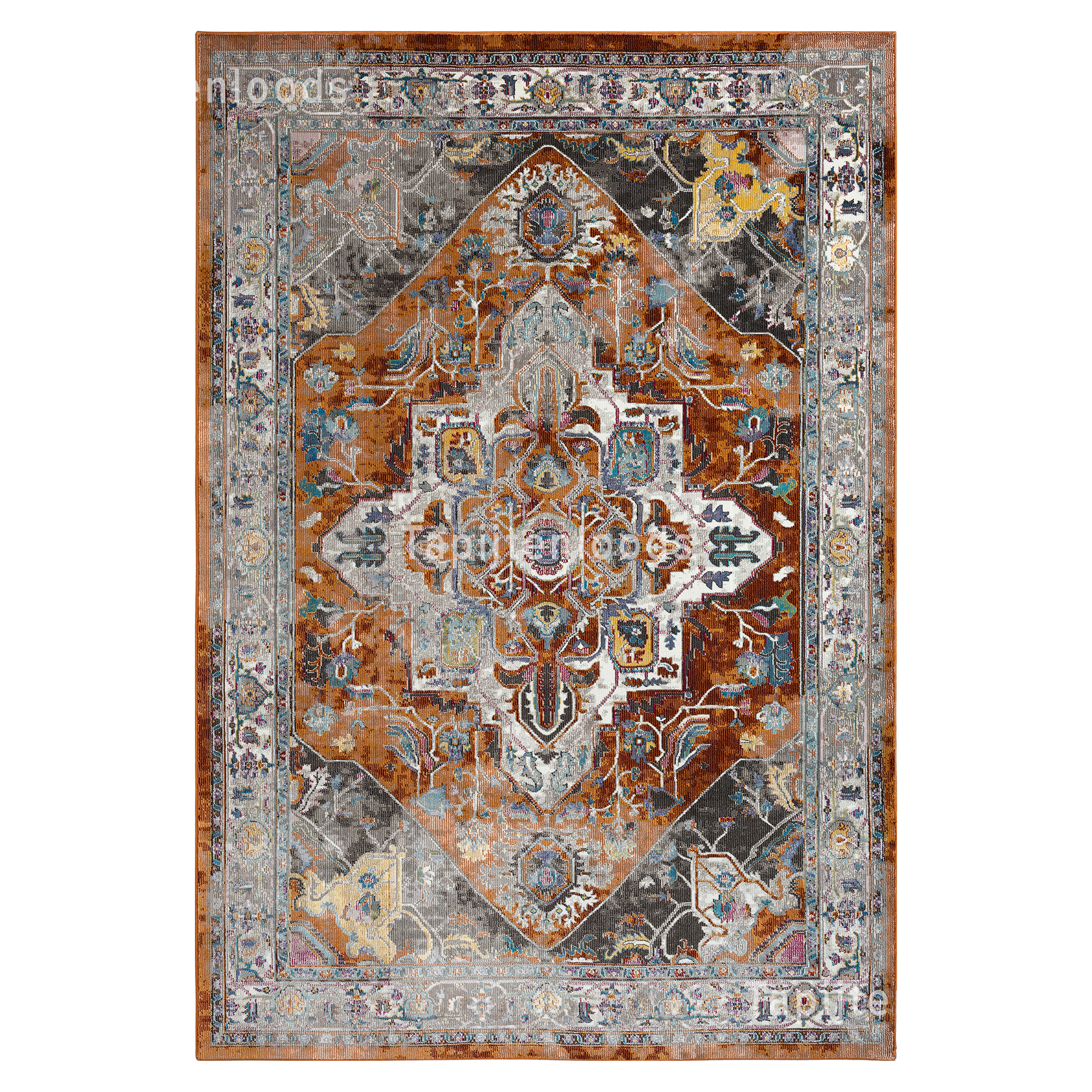 Picasso Castana Vintage Vloerkleed Terra / Multi Laagpolig