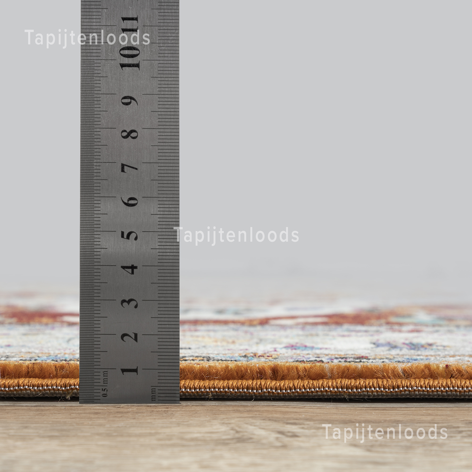 Picasso Castana Vintage Rond Vloerkleed Terra / Multi Laagpolig