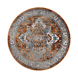 Tapijtenloods Picasso Castana Vintage Rond Vloerkleed Terra / Multi Laagpolig