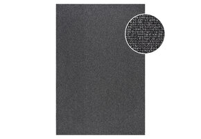 Lora Plus Laagpolig Effen Vloerkleed - Geweven Design - Antraciet
