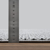 Lora Plus Laagpolig Effen Vloerkleed - Geweven Design - Zwart  Wit