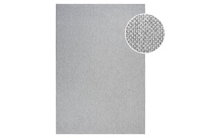 Lora Plus Laagpolig Effen Vloerkleed - Geweven Design - Grijs