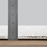 Lora Plus Laagpolig Effen Vloerkleed - Geweven Design - Beige Creme