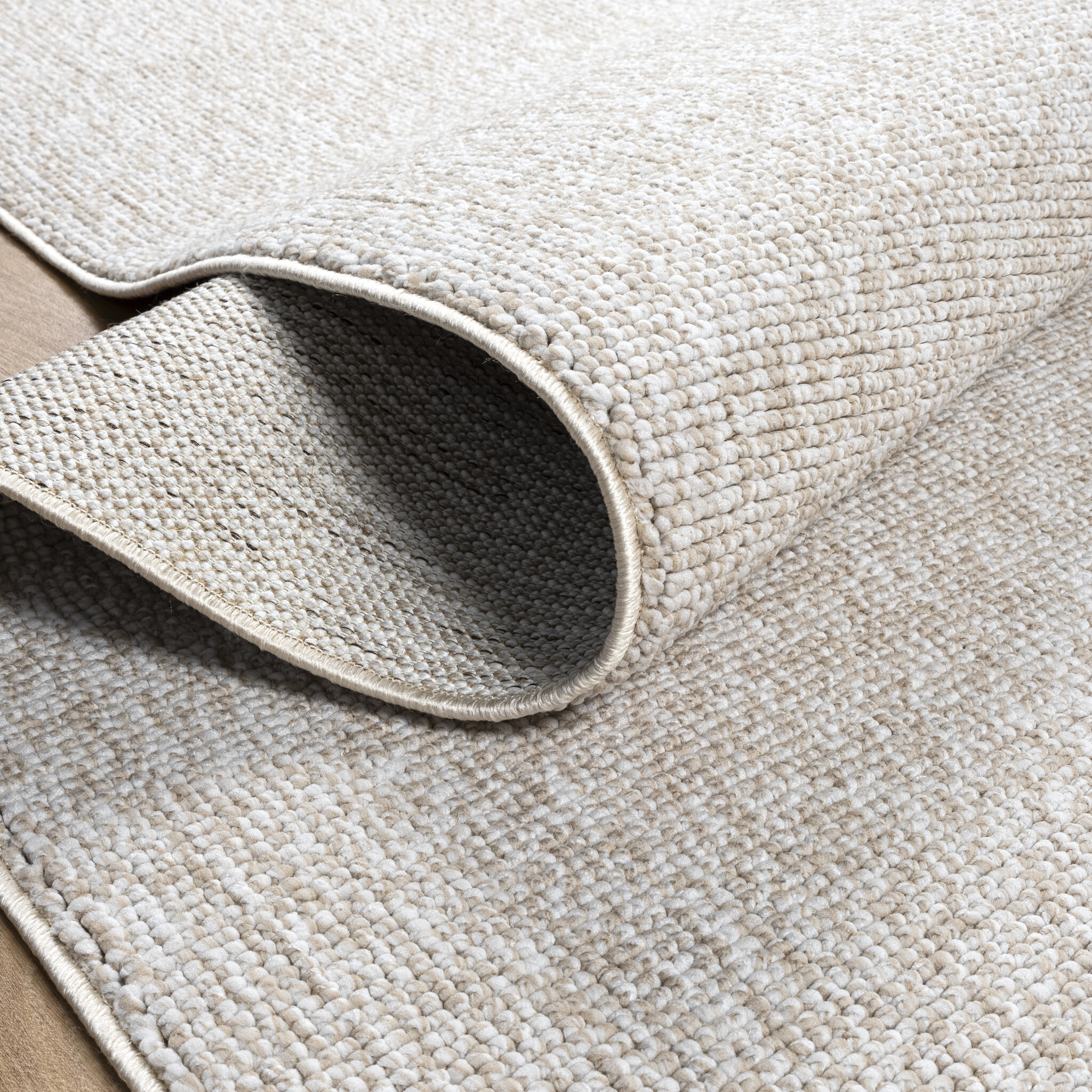 Lora Plus Laagpolig Vloerkleed Beige/Crème