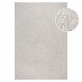Lora Plus Laagpolig Effen Vloerkleed - Geweven Design - Beige Creme
