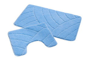 Nevada Badmat Laagpolig Badkamer Set 2-Delig Blauw