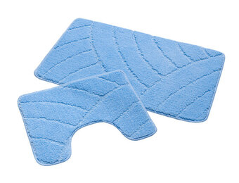 Nevada Badmat Laagpolig Badkamer Set 2-Delig Blauw
