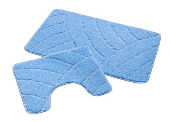 Nevada Badmat Laagpolig Badkamer Set 2-Delig Blauw