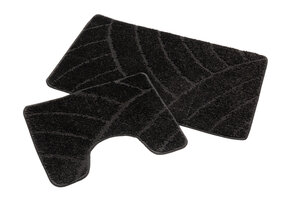 Nevada Badmat Laagpolig Badkamer Set 2-Delig Zwart