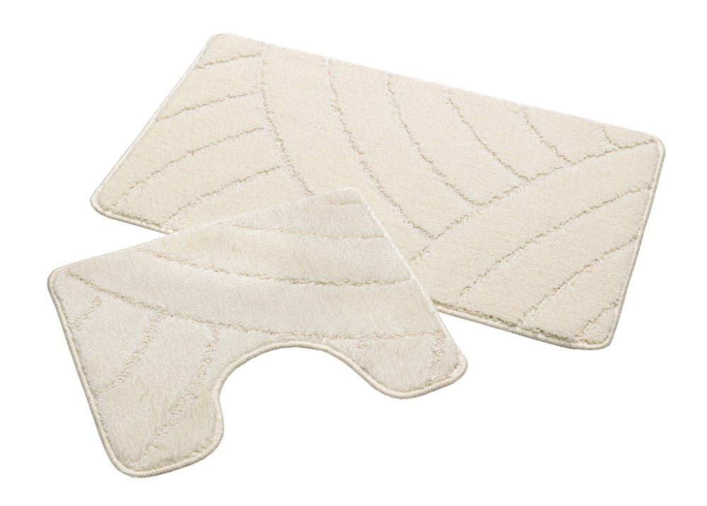 Nevada Badmat Laagpolig Badkamer Set 2-Delig Creme Wit