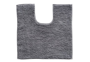 Indiana Fluffy Soft - Effen Badmat met Uitsparing - Soft Touch - Antraciet
