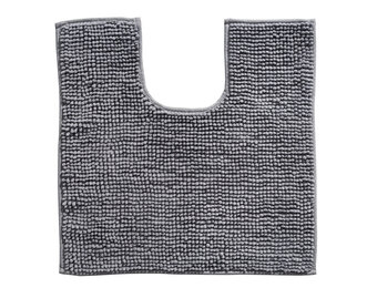 Indiana Fluffy Soft - Effen Badmat met Uitsparing - Soft Touch - Antraciet