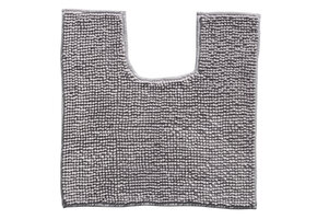 Indiana Fluffy Soft - Effen Badmat met Uitsparing - Soft Touch - Grijs