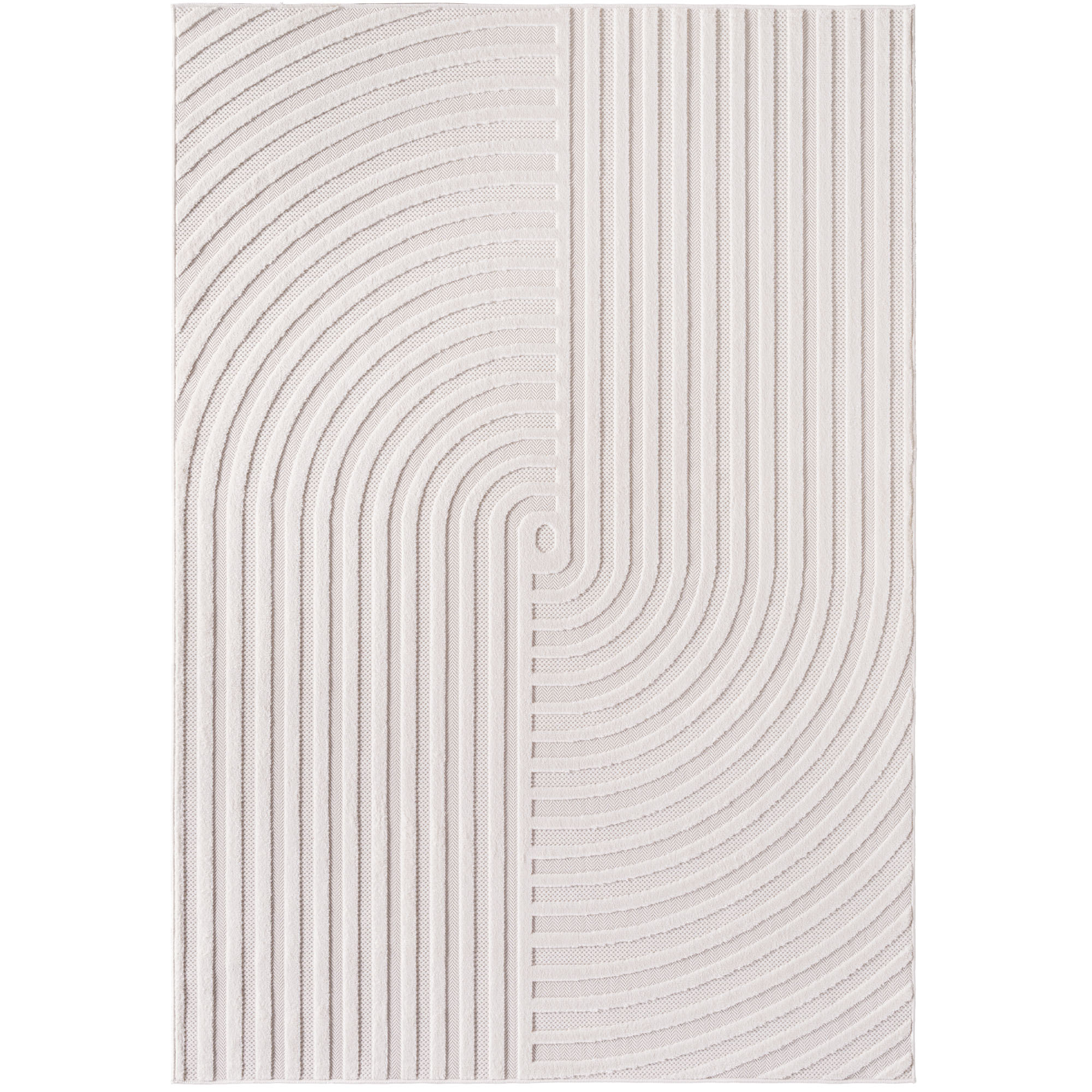Doha Buitenkleed - Japandi - Modern - In & Outdoor - Vloerkleed voor Tuin Terras Balkon- Creme