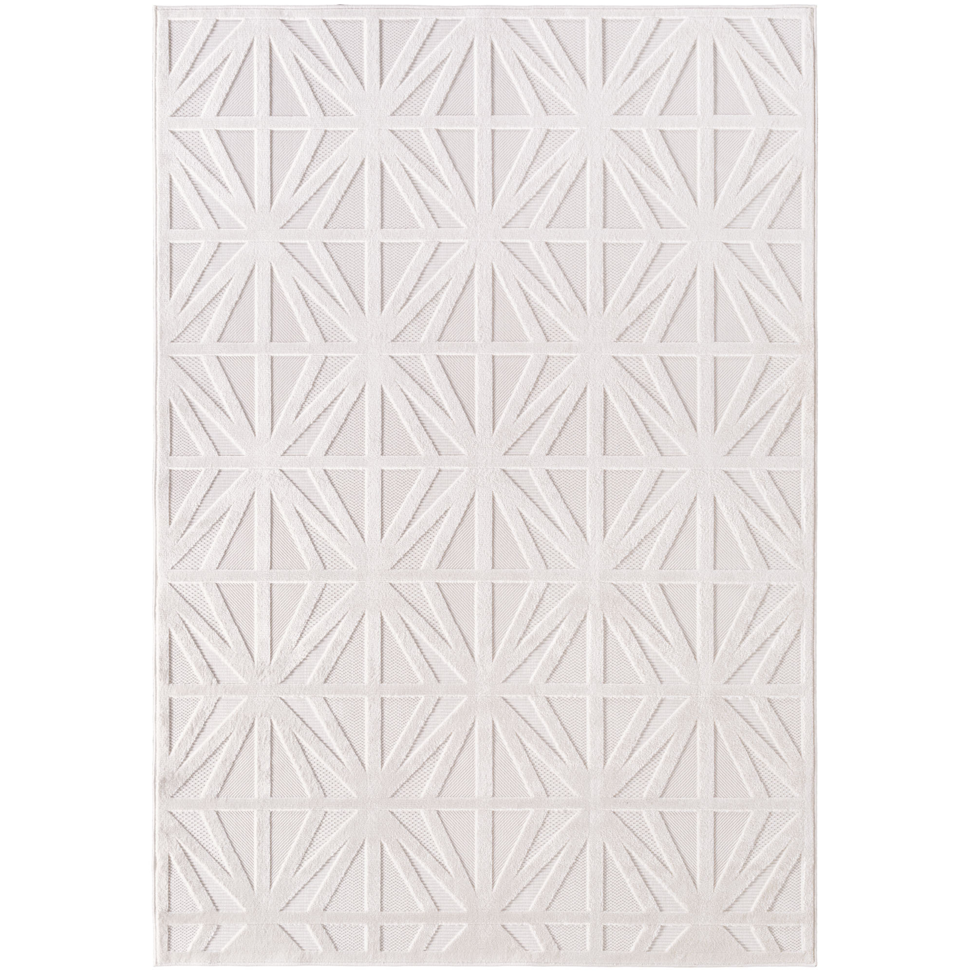 Doha Buitenkleed Palm - In & Outdoor - Vloerkleed voor Tuin Terras Balkon- Creme