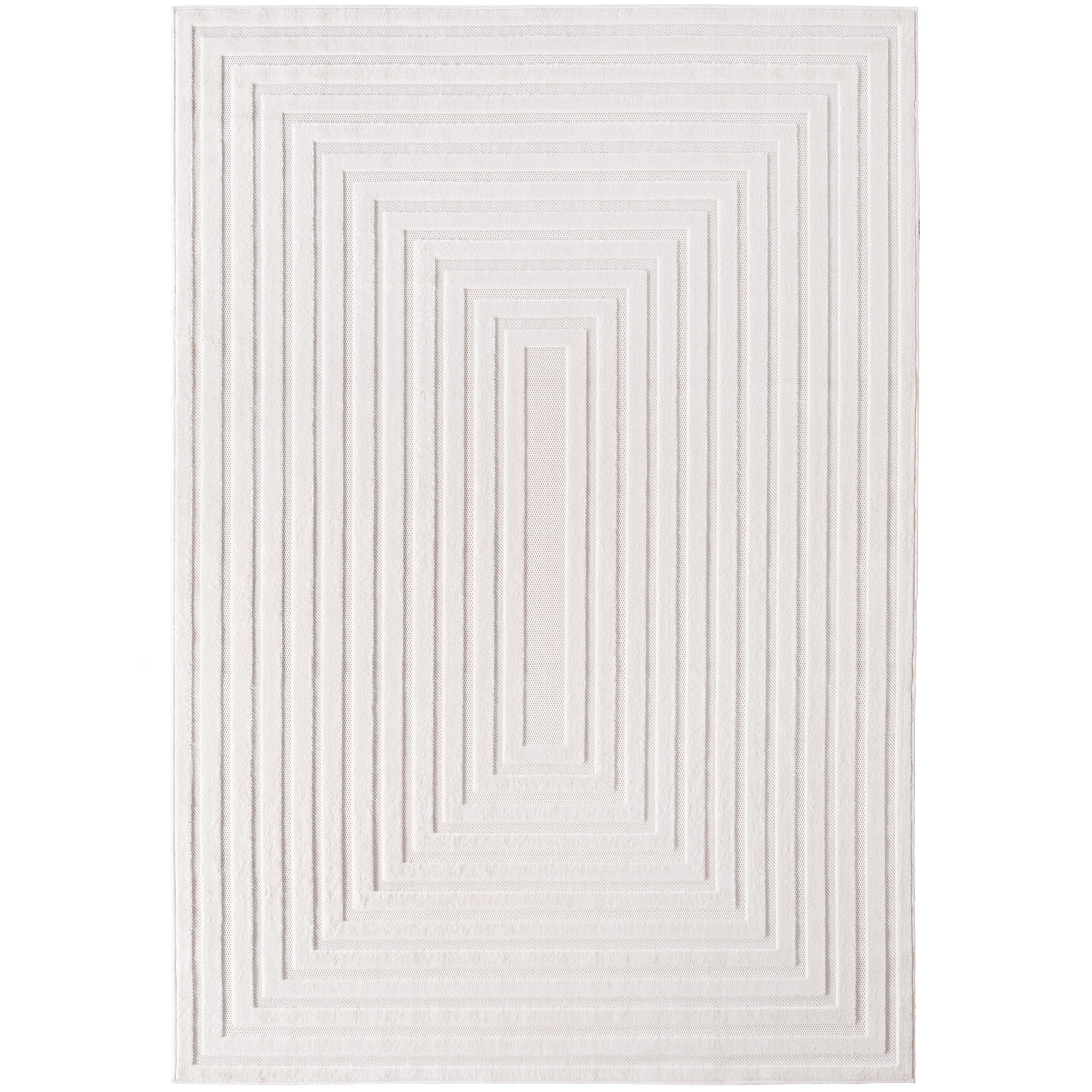 Doha Buitenkleed - Japandi - Modern - In & Outdoor - Vloerkleed voor Tuin Terras Balkon- Creme