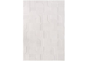Doha Buitenkleed Modern - In & Outdoor - Vloerkleed voor Tuin Terras Balkon- Creme