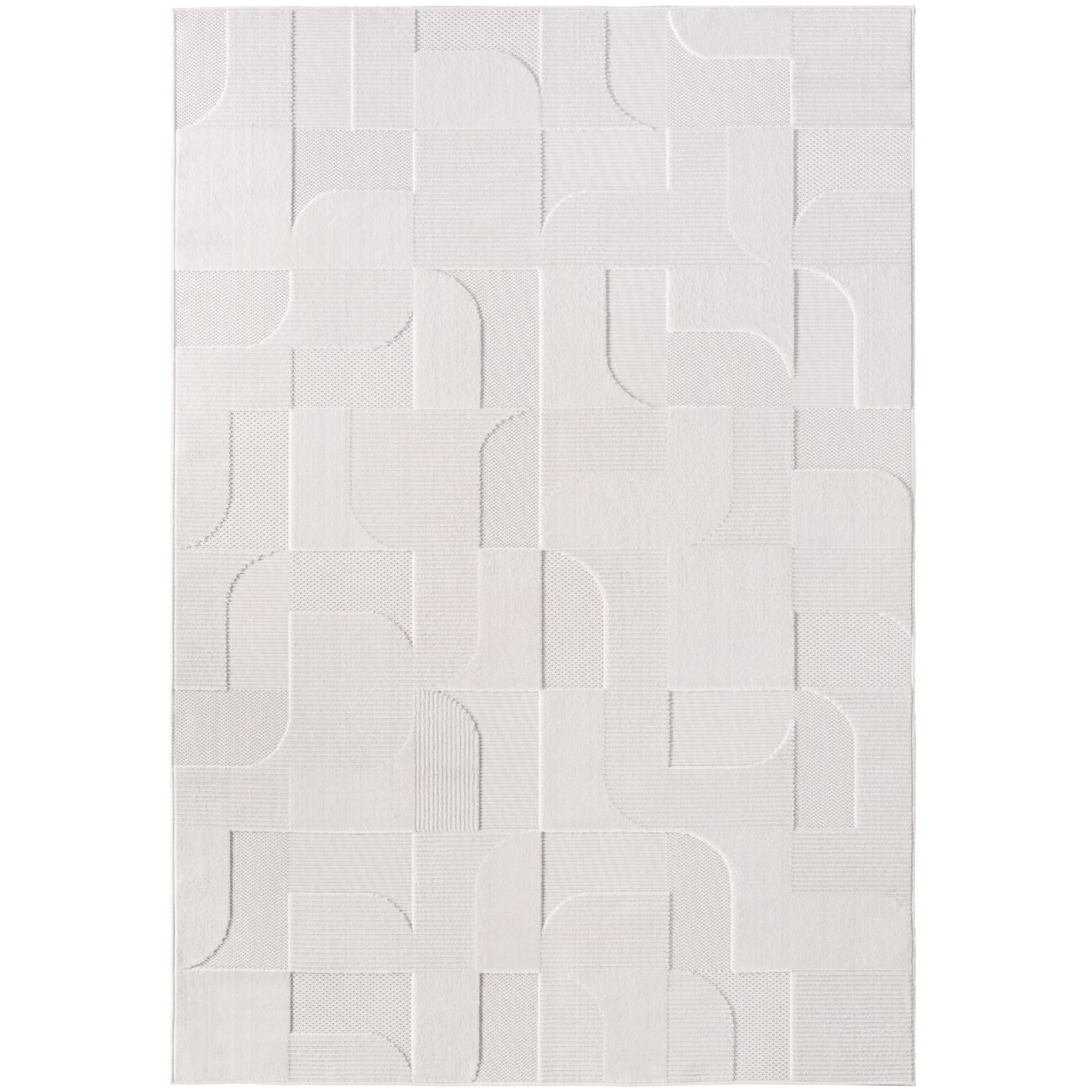 Doha Buitenkleed Modern - In & Outdoor - Vloerkleed voor Tuin Terras Balkon- Creme