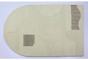 Organisch Vloerkleed Form Creme/Beige – 100% Wol - Japandi