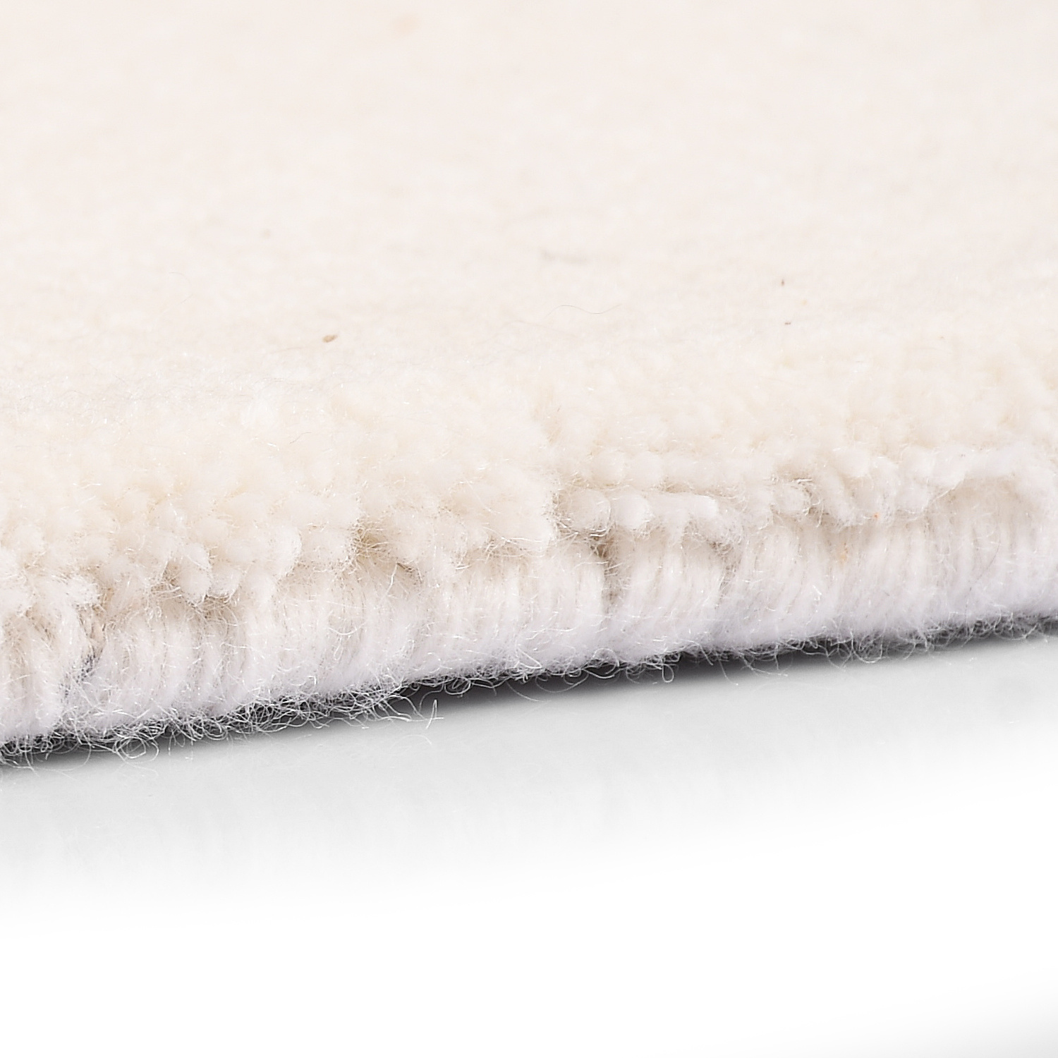 Outlet - 100% Wol Japandi Vloerkleed Bermuda - 100% Wol - Laagpolig Tapijt - Creme