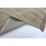Outlet - Design Berber 100% Wol Vloerkleed - Effen Beige