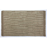 Outlet - Design Berber 100% Wol Vloerkleed - Effen Beige
