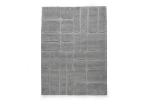 Outlet - 100% Wol Japandi Vloerkleed Bermuda - 100% Wol - Laagpolig Tapijt - Grijs