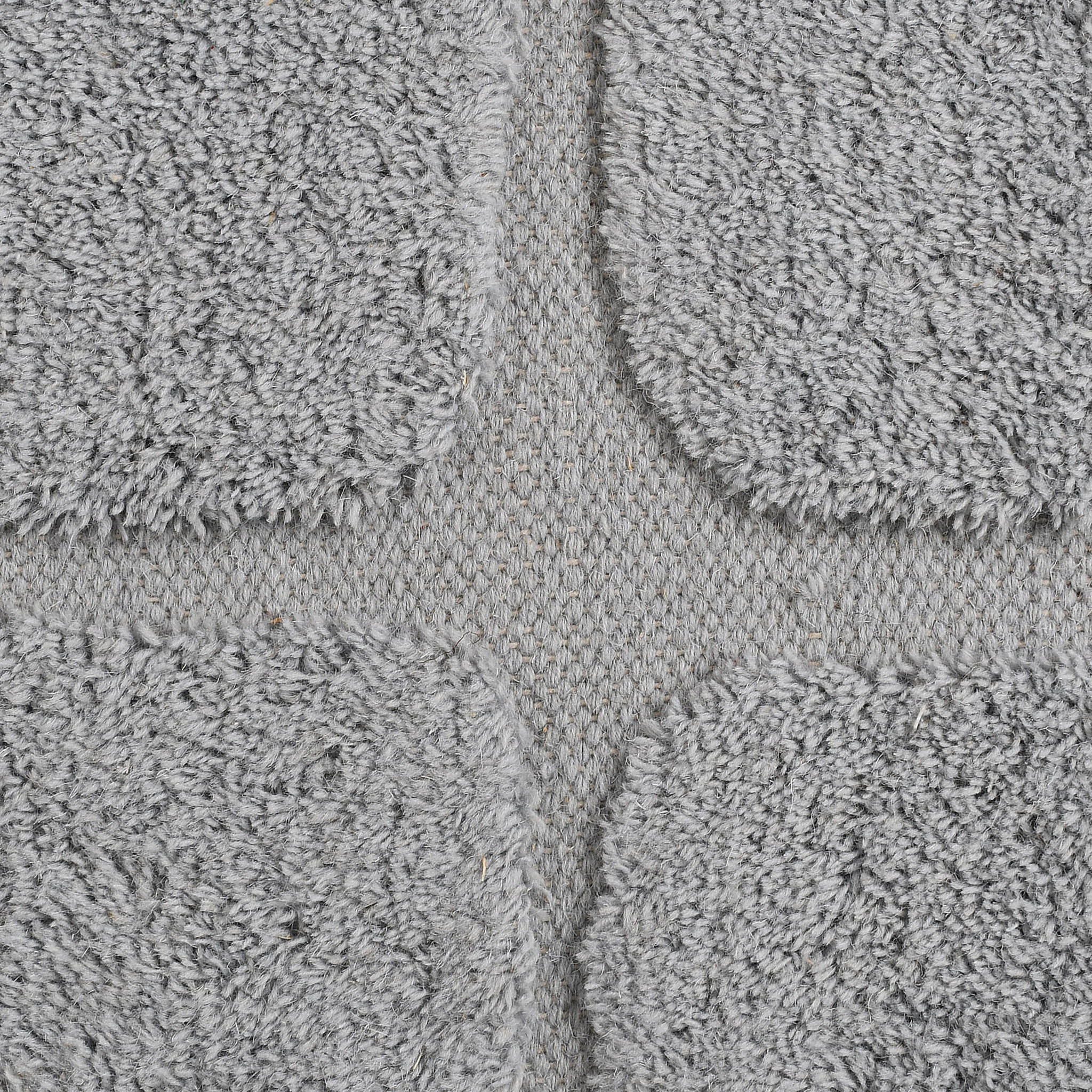 Outlet - 100% Wol Japandi Vloerkleed Bermuda - 100% Wol - Laagpolig Tapijt - Grijs