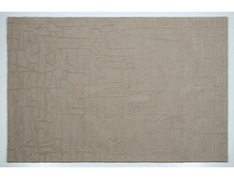 Outlet - Abstract Vloerkleed Celso - 100% Wol - Laagpolig - Beige