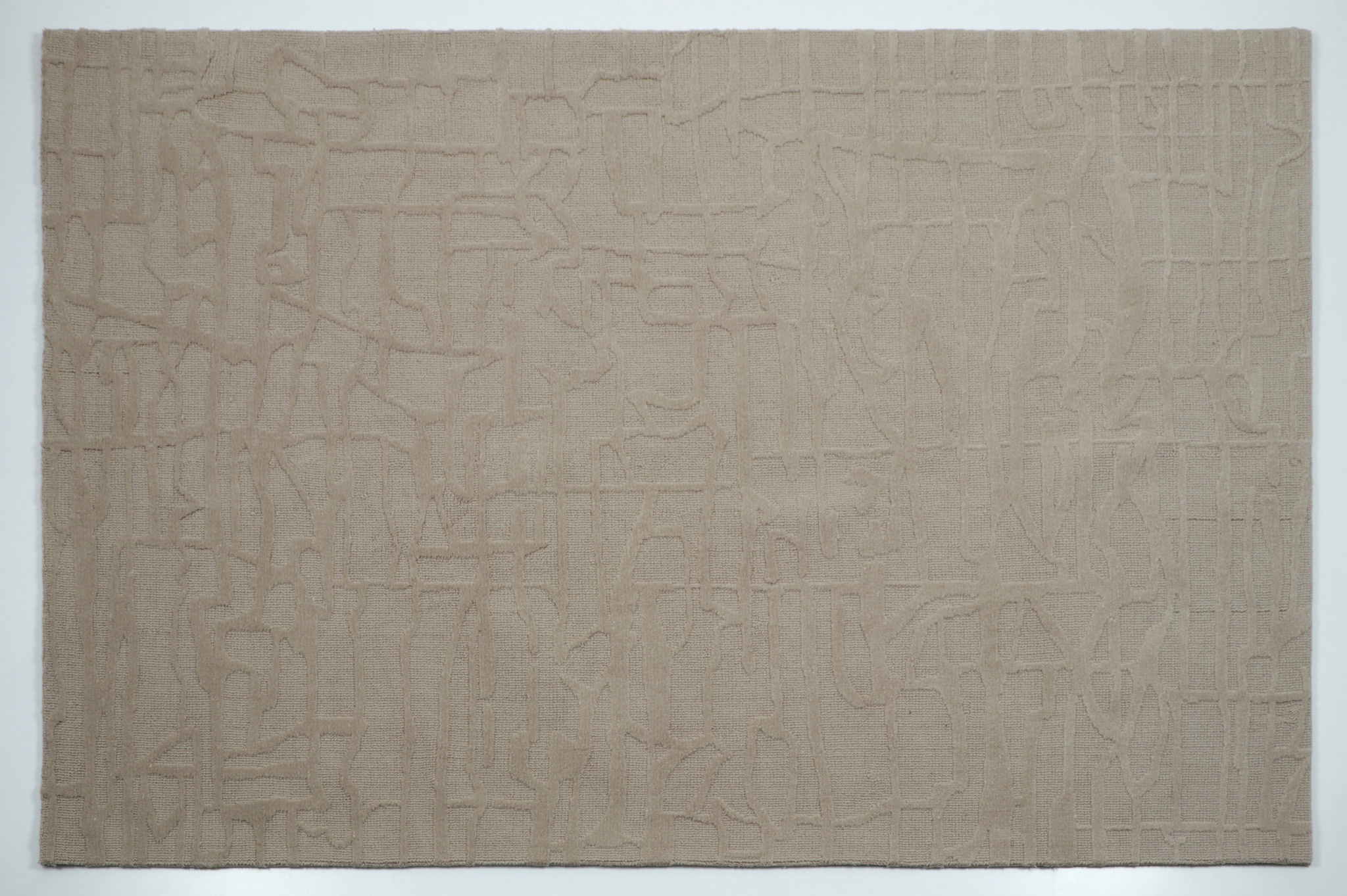 Outlet - Abstract Vloerkleed Celso - 100% Wol - Laagpolig - Beige