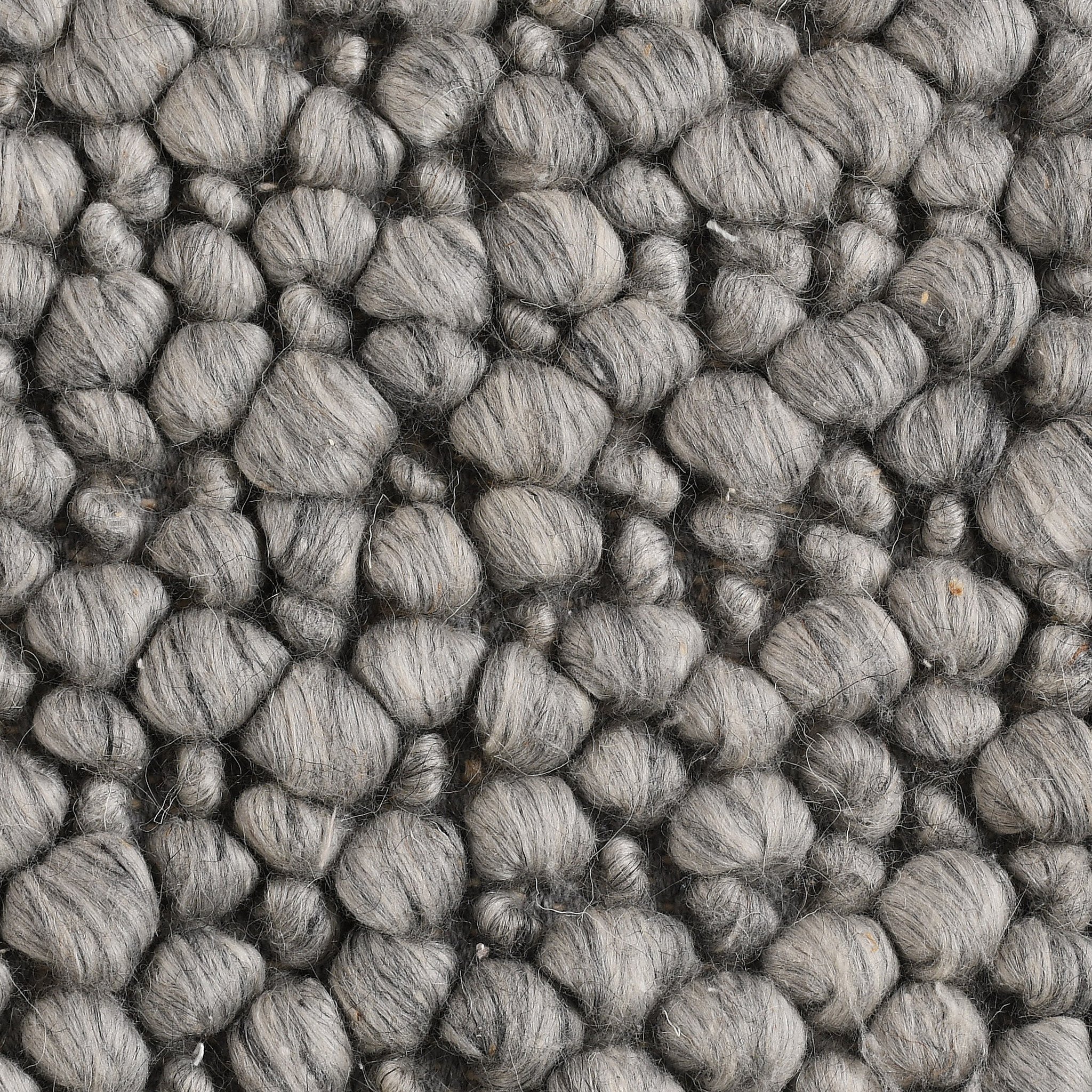 Outlet - Design Berber 100% Wol Vloerkleed - Effen Grijs