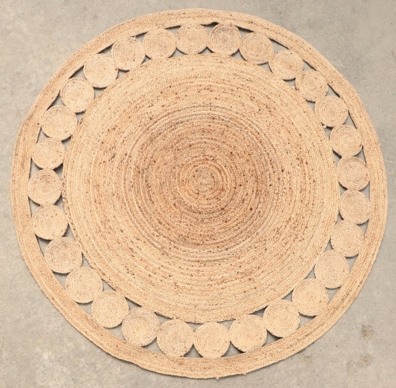 Vloerkleed Jaipur Jute - Rond Tapijt - 100% Jute - Natur