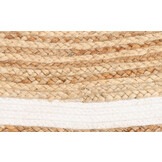 Vloerkleed Jaipur Jute - Rond Tapijt - 100% Jute - Natur Wit